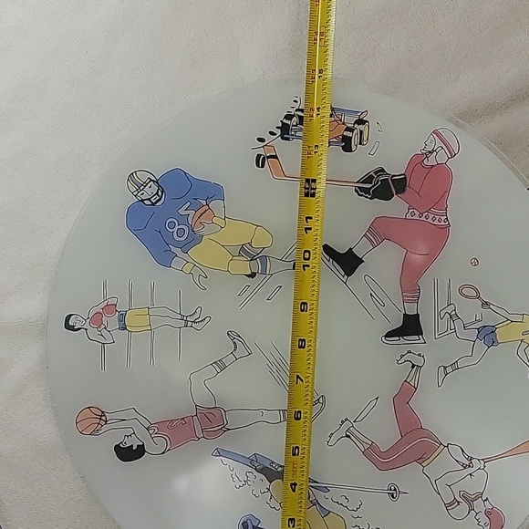 Vintage Sports Themed 15" Glass Ceiling Light Shade. Great Condition - Picture 16 of 16